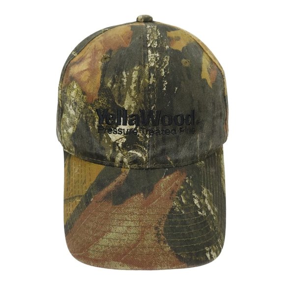 Yellawood Mossy Oak Camo Strapback Cap Trucker Baseball Hunter Hat Camouflage - Picture 1 of 12